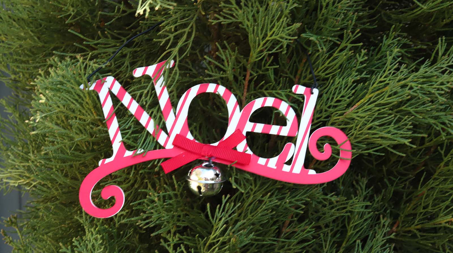 JX6193 |christmas decorations "Noel" Red Christmas Tree Ornament Christmas Decorations | 16x2x9cm