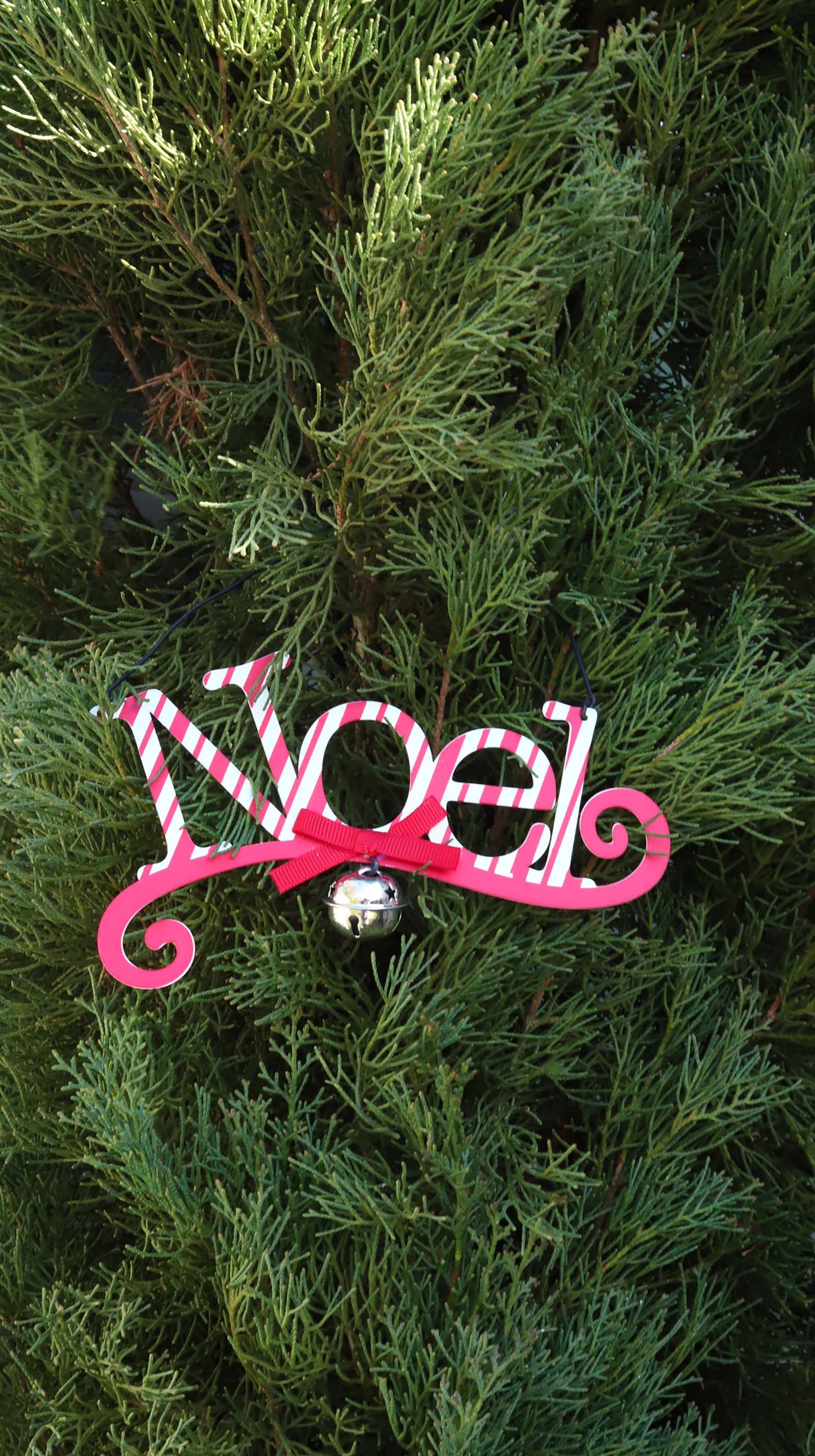 JX6193 |christmas decorations "Noel" Red Christmas Tree Ornament Christmas Decorations | 16x2x9cm