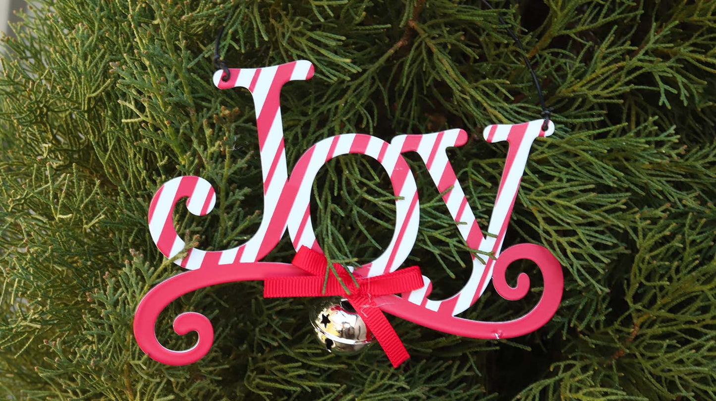 JX6194 |christmas decorations "Joy" Red Christmas Tree Ornament Christmas Decorations | 13.x2x10cm