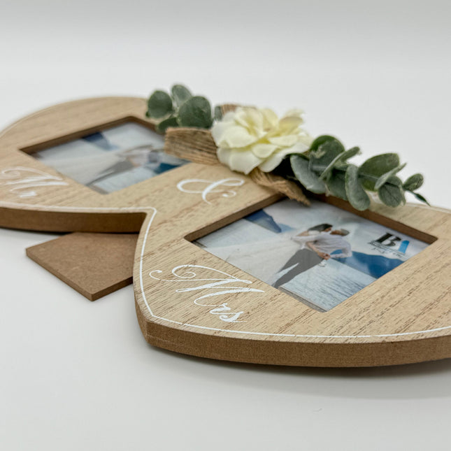 Wooden Double Photo Frame Dual Picture Frame