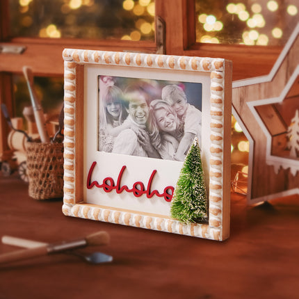'HoHoHo' -Christmas decorations Wooden Christmas Photo Frame