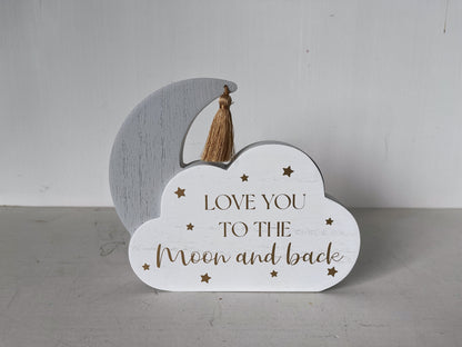 JX155 | "Love You to The Moon and Back" Wood Decor