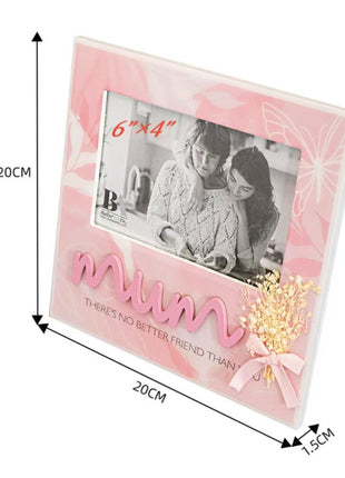 Photo Frame - Elegant Picture Frame for Mum - 4x6 Photo Frames Mothers Day Gift Home Decor Gifts for Mum Birthday Gifts for Women, 20x1.5x20cm, BallarArt CO