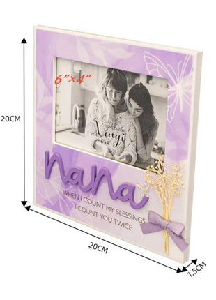 Photo Frame - Sentimental Picture Frame for Grandma - 4x6 Photo Frames Mothers Day Gift Home Decor Gifts for Grandma Birthday Gifts for Women, 20x1.5x20cm, BallarArt CO