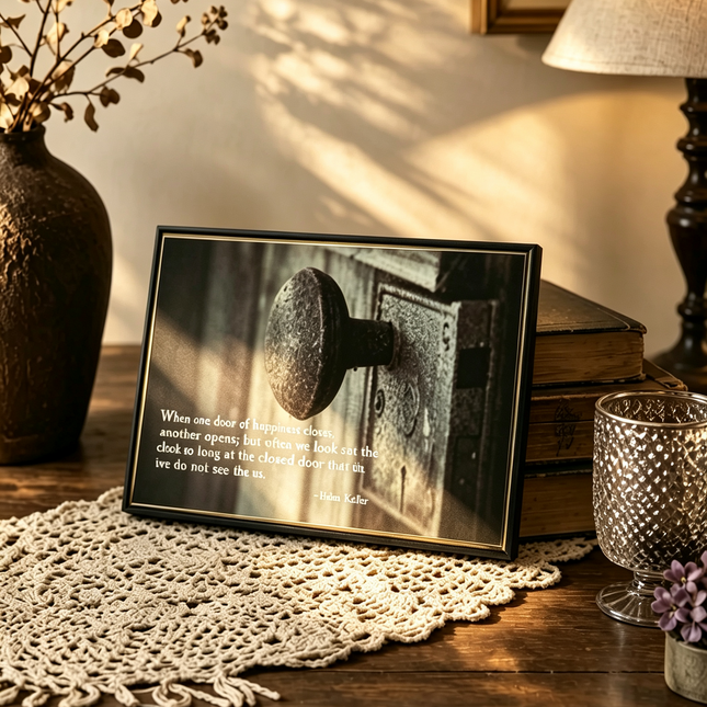 Helen Keller Quote Door Lock Desk Decor - Inspirational Gift