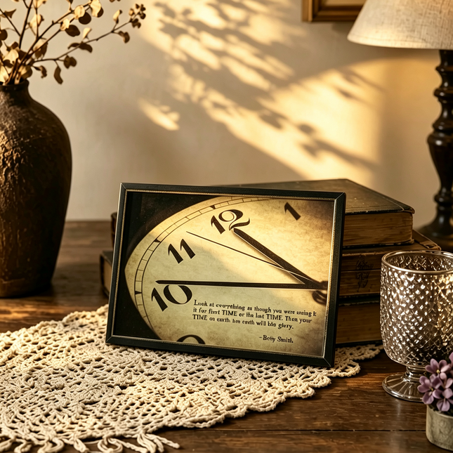 Time clock Desk Plaque l Decor