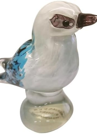 Kookaburra Hand Blown Glass Bird Statue Sculptrue -  Native Australian Animal Statue