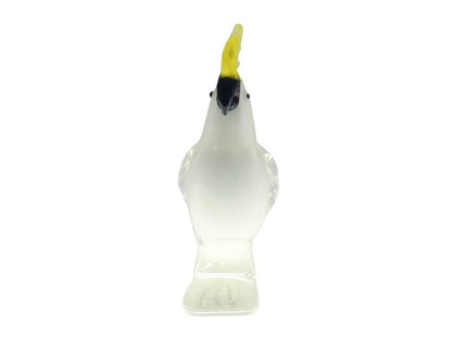 Handmade Sulphur-crested Cockatoo Glass Bird Figurine