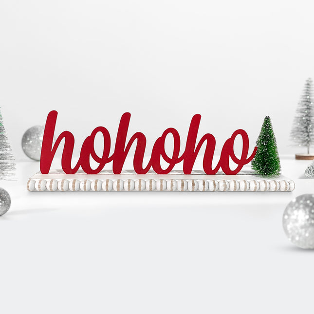 Christmas decorations 'HoHoHo' 3D Red Lettering Christmas Decorations