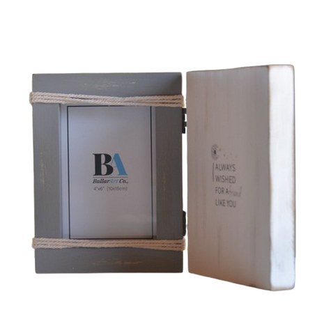 Wooden Photo Frame, Vintage-Inspired  Picture Frame -  I Always Wished for a Friend Like You