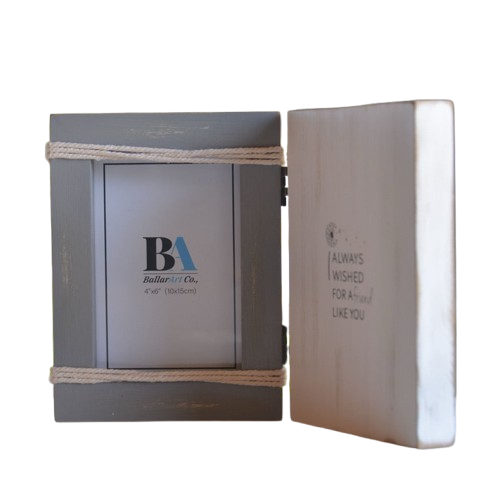 Wooden Photo Frame, Vintage-Inspired  Picture Frame -  I Always Wished for a Friend Like You