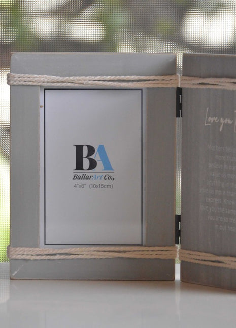 Charming vintage-inspired WDF wooden photo frame featuring a meaningful quote, Love You Mum, perfect for home decor or room decoration. This stylish picture frame complements various furniture styles and makes a thoughtful gift for any occasion. Ideal for capturing cherished memories in a timeless design. 1

