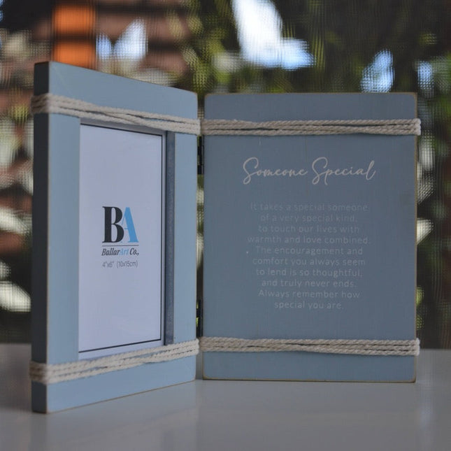 Charming vintage-inspired WDF wooden photo frame featuring a meaningful quote, Someone Special, perfect for home decor or room decoration. This stylish picture frame complements various furniture styles and makes a thoughtful gift for any occasion. Ideal for capturing cherished memories in a timeless design. 1
