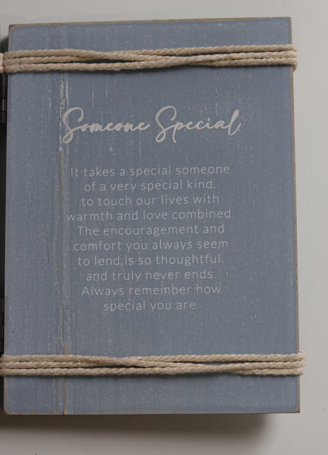 Charming vintage-inspired WDF wooden photo frame featuring a meaningful quote, Someone Special, perfect for home decor or room decoration. This stylish picture frame complements various furniture styles and makes a thoughtful gift for any occasion. Ideal for capturing cherished memories in a timeless design. 2
