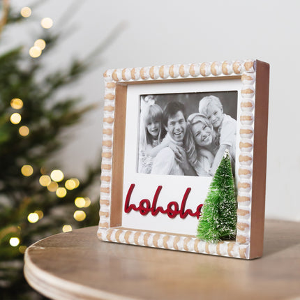 'HoHoHo' -Christmas decorations Wooden Christmas Photo Frame