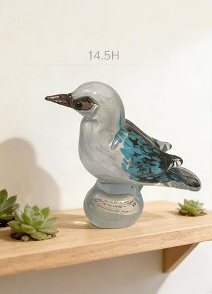 Kookaburra Hand Blown Glass Bird Statue Sculptrue -  Native Australian Animal Statue