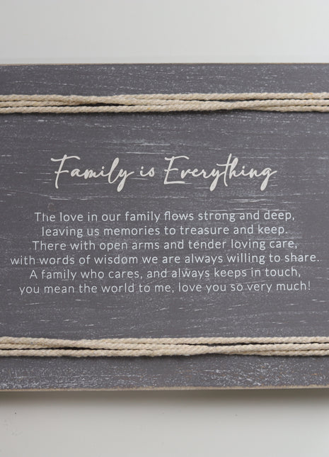 Charming vintage-inspired WDF wooden photo frame featuring a meaningful quote, Family is Everything, perfect for home decor or room decoration. This stylish picture frame complements various furniture styles and makes a thoughtful gift for any occasion. Ideal for capturing cherished memories in a timeless design. 2
