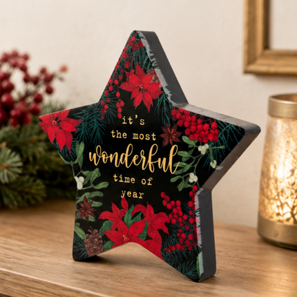 FLORAL STAR-SHAPED HOLIDAY DECOR