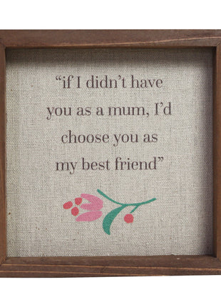 Home Decoration Accessories Wooden and Embroidery Flower Mother’s Day Gifts You’re Mom Also Friend on Desktop or Table or Hang on Wall 2
