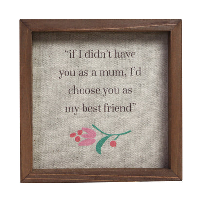 Home Decoration Accessories Wooden and Embroidery Flower Mother’s Day Gifts You’re Mom Also Friend on Desktop or Table or Hang on Wall 2