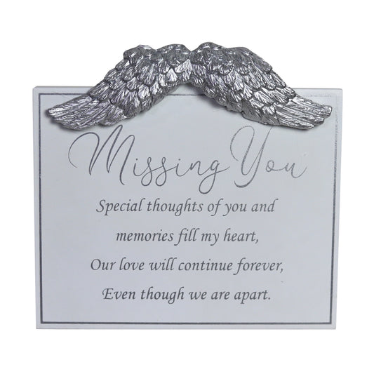 JX247| "Missing You" MDF Plaque 15x2.3x14cm