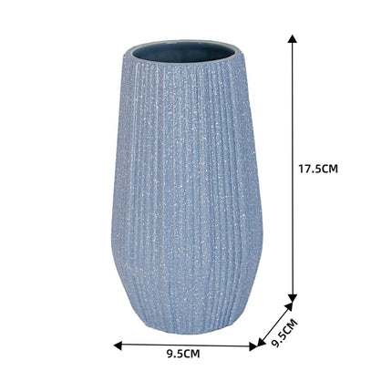 Light Blue Ceramic Bud Vase - Modern Nordic Style Speckled Table Centerpiece