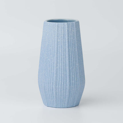 Light Blue Ceramic Bud Vase - Modern Nordic Style Speckled Table Centerpiece