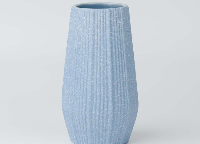 Light Blue Ceramic Bud Vase - Modern Nordic Style Speckled Table Centerpiece