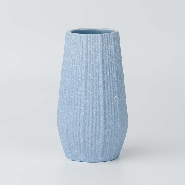 Light Blue Ceramic Bud Vase - Modern Nordic Style Speckled Table Centerpiece