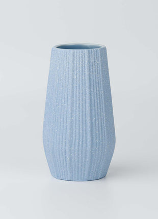 Light Blue Ceramic Bud Vase - Modern Nordic Style Speckled Table Centerpiece