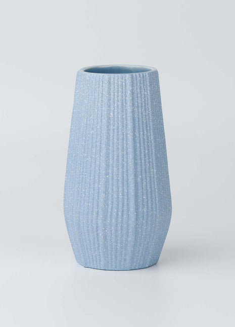 Light Blue Ceramic Bud Vase - Modern Nordic Style Speckled Table Centerpiece