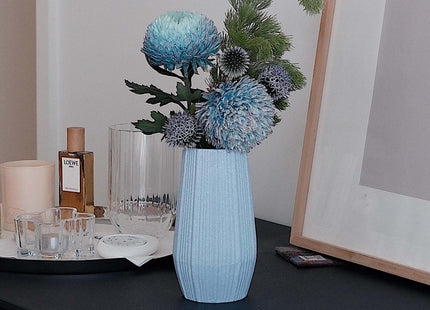 Light Blue Ceramic Bud Vase - Modern Nordic Style Speckled Table Centerpiece
