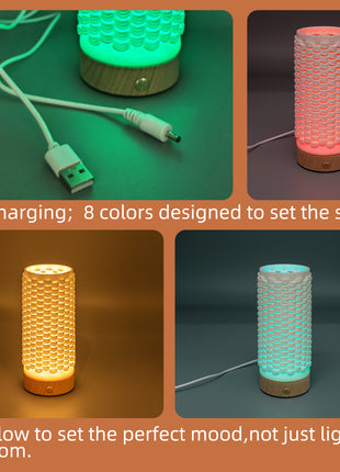 Ceramic Touch Night Light - 8-Color Changing RGB Mood Lamp