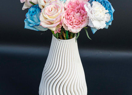 Aesthetic White Flower Vase – Unique Table Centrepiece Vase