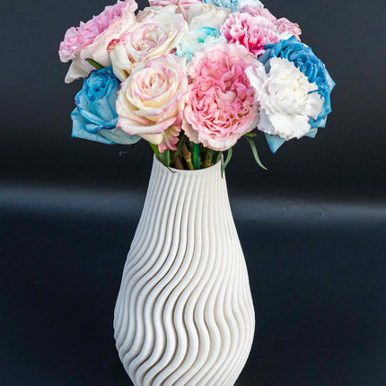 Aesthetic White Flower Vase – Unique Table Centrepiece Vase