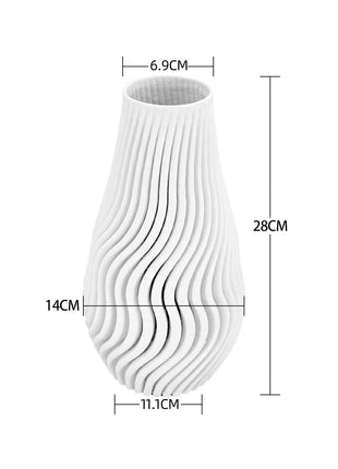 Aesthetic White Flower Vase – Unique Table Centrepiece Vase