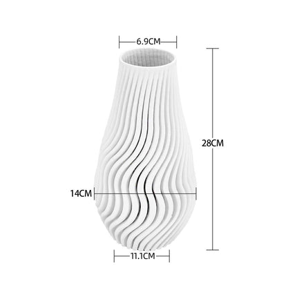 Aesthetic White Flower Vase – Unique Table Centrepiece Vase