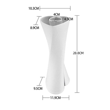 Aesthetic White Flower Vase – Unique Heart-Shaped Table Centrepiece