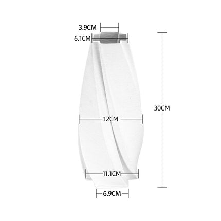 Aesthetic White Flower Vase – Modern Twisted Design Table Centrepiece