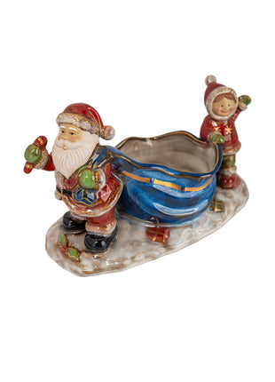 Santa Claus Ceramic Candy Tray – Festive Christmas Snack Dish