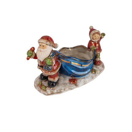 Santa Claus Ceramic Candy Tray – Festive Christmas Snack Dish