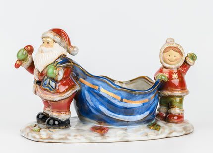 Santa Claus Ceramic Candy Tray – Festive Christmas Snack Dish