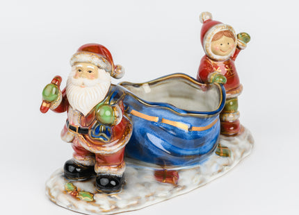 Santa Claus Ceramic Candy Tray – Festive Christmas Snack Dish