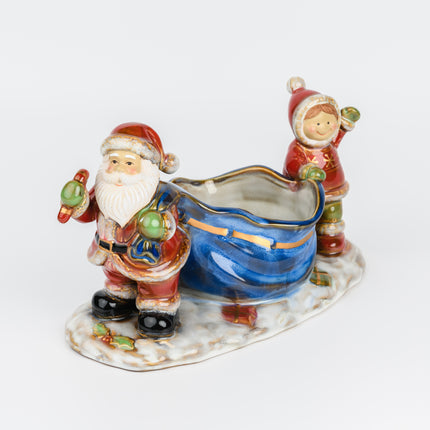 Santa Claus Ceramic Candy Tray – Festive Christmas Snack Dish