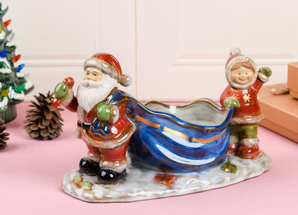 Santa Claus Ceramic Candy Tray – Festive Christmas Snack Dish
