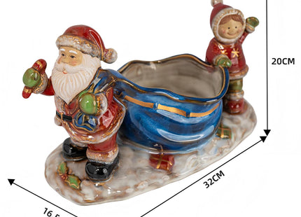 Santa Claus Ceramic Candy Tray – Festive Christmas Snack Dish