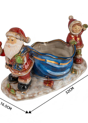 Santa Claus Ceramic Candy Tray – Festive Christmas Snack Dish