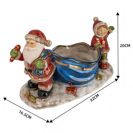 Santa Claus Ceramic Candy Tray – Festive Christmas Snack Dish
