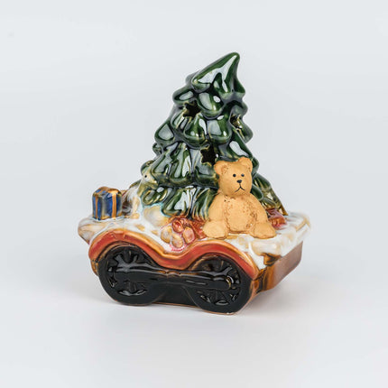 Christmas Santa Claus Train Figurine with LED Lights - SET