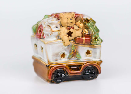 Christmas Santa Claus Train Figurine with LED Lights - SET